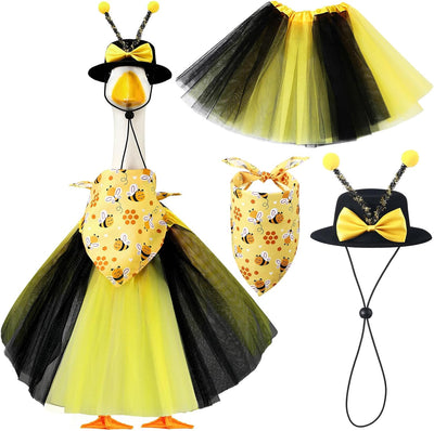 Disfraz ganso Halloween sombrero abeja falda amarilla