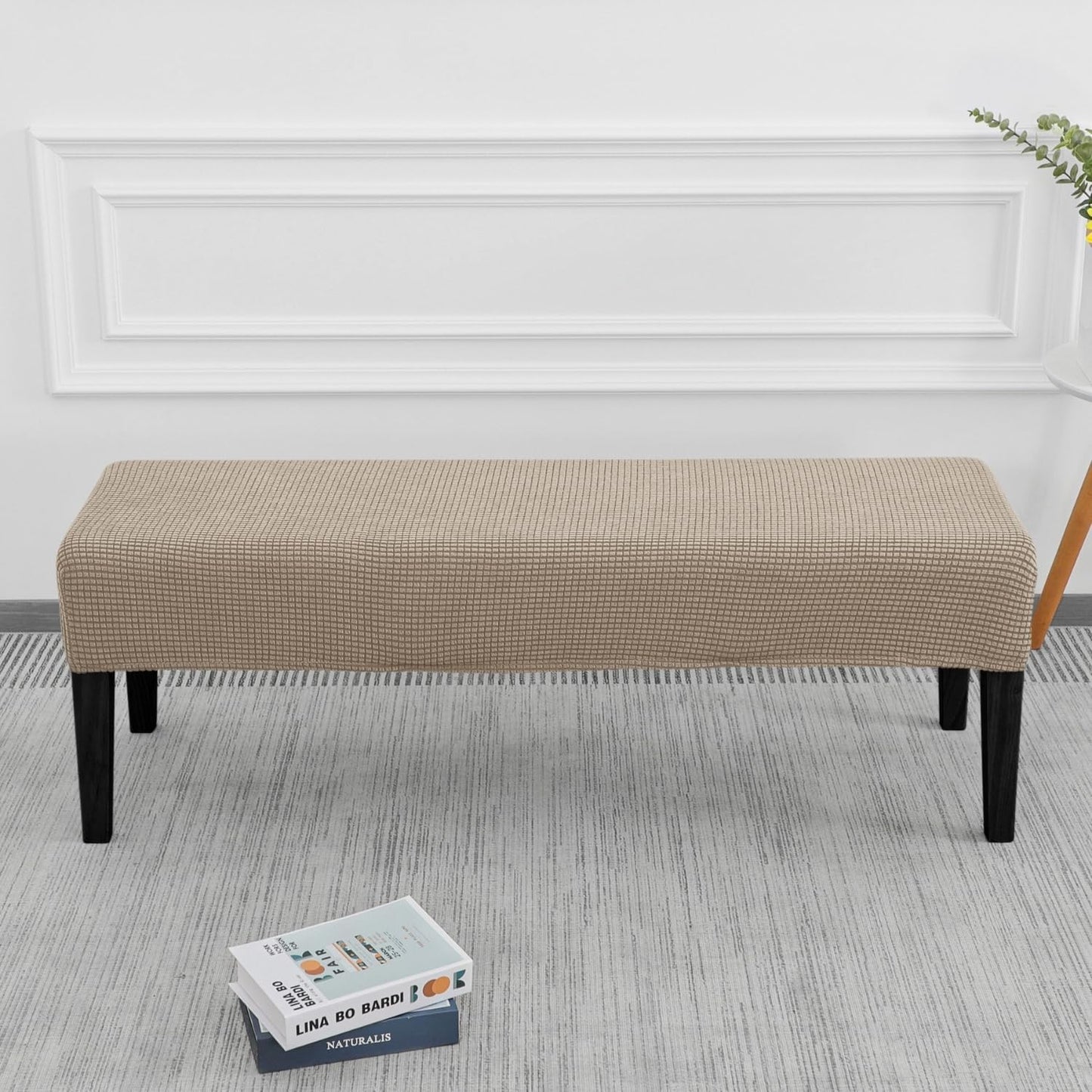 Funda elástica para banco desmontable lavable rectangular