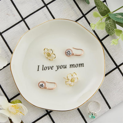 Bandeja cerámica para joyas y anillos regalo mamá