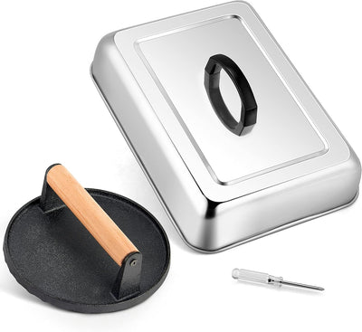 Cúpula y prensa hamburguesa para Teppanyaki 13x9.75pulg