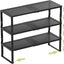 Estantería metal ajustable apilable set 3 negro