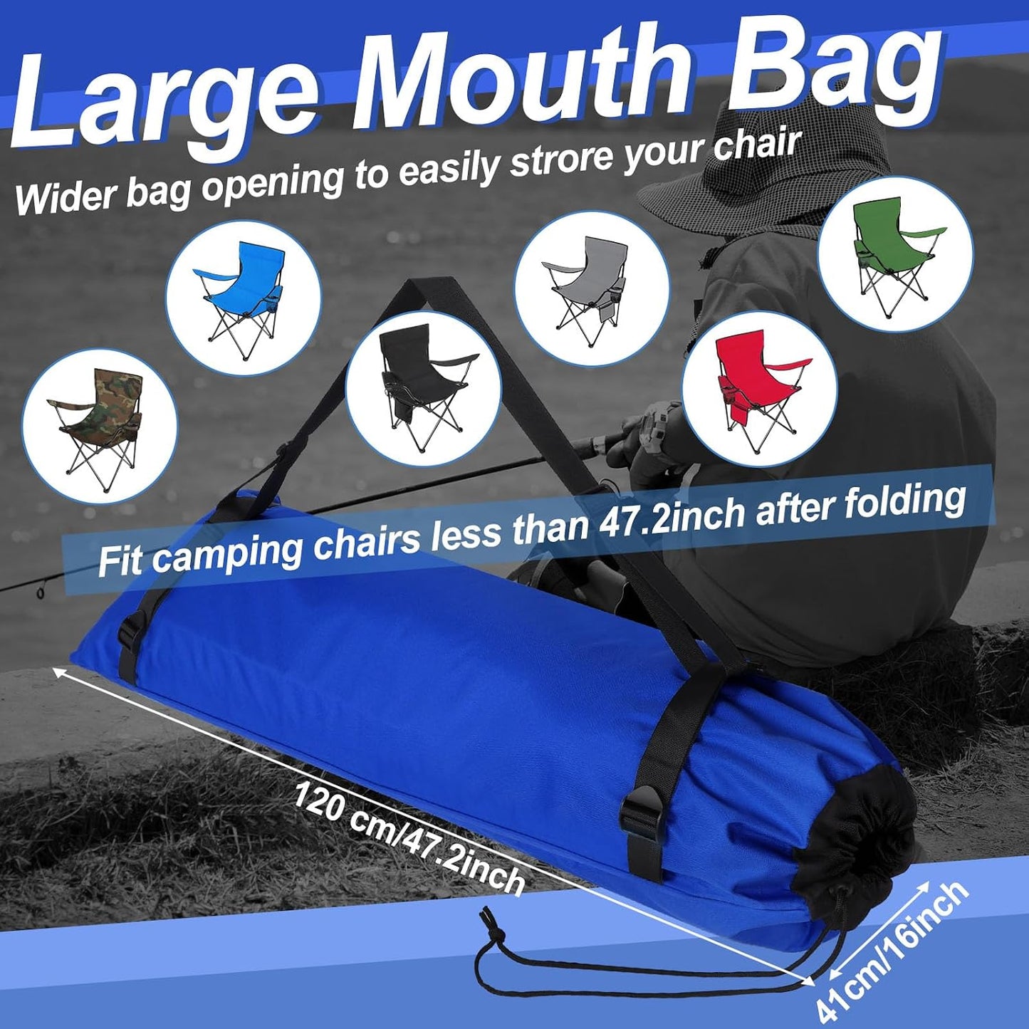 Bolsa repuesto silla camping 2pzas plegable con correa