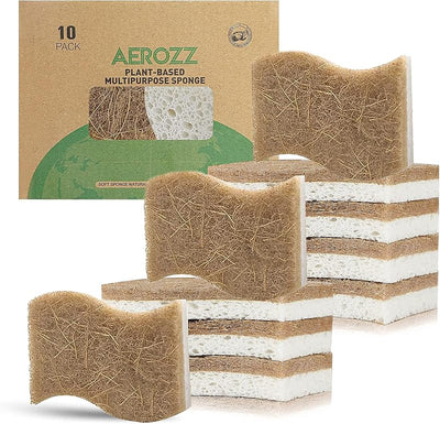 10 Esponjas Celulosa Nuez de Coco Biodegradables para Cocina