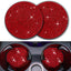 Posavasos silicona antideslizante 2.75pulg para auto 2 Pzas Rojo