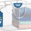 Cesta plegable malla 2 compartimentos asas color blanco