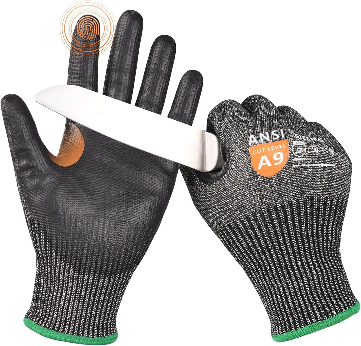 Guantes trabajo resist. cortes tactiles reforzado metal