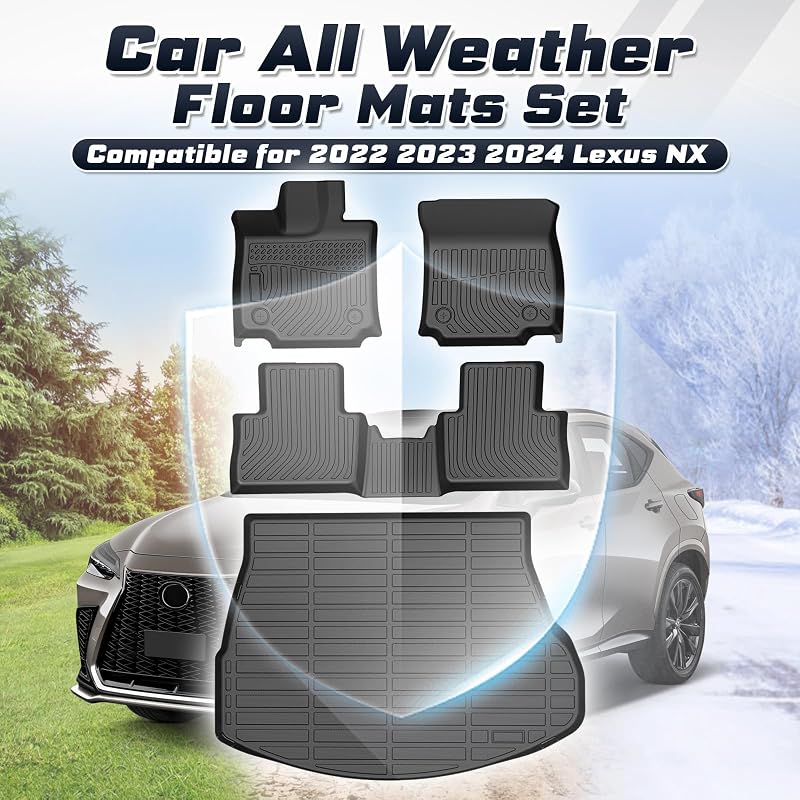 Alfombrillas suelo coche Lexus NX 2022-26 4PCS Negro
