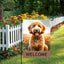 Bandera bienvenida perro doble cara 12x18pulg exterior