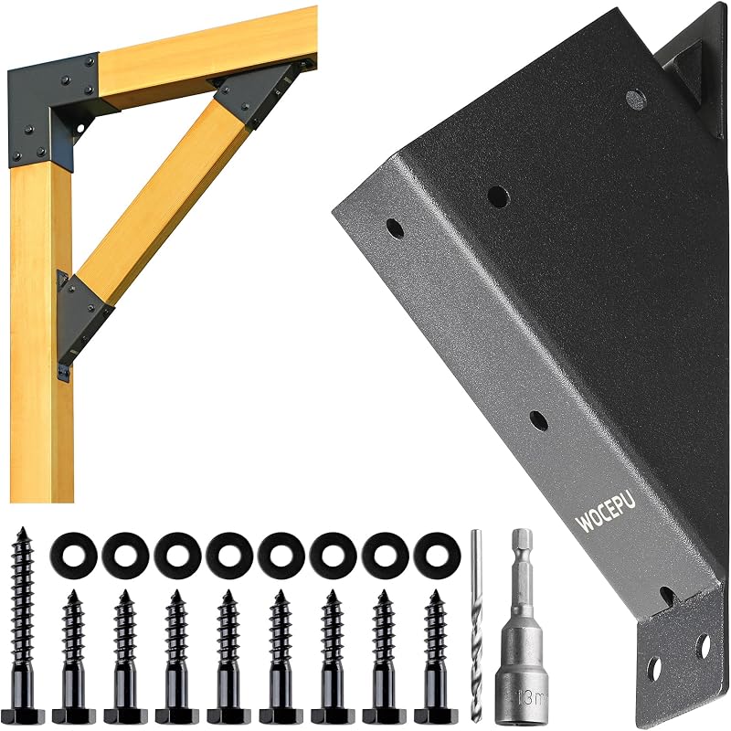 2 Escuadras 1.5x3.5" para Pérgola 45°