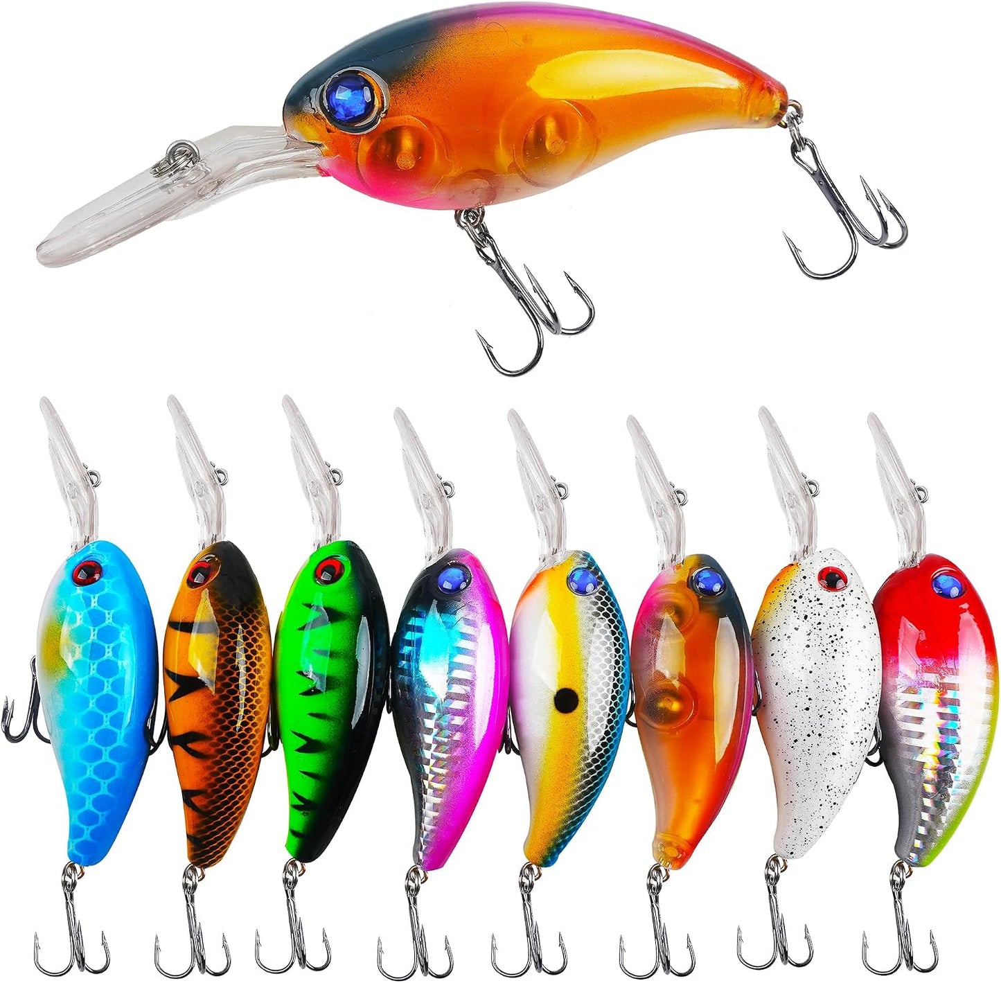 8 Pzas Cebo Popper 3.54/4.0inch para Bass Trucha