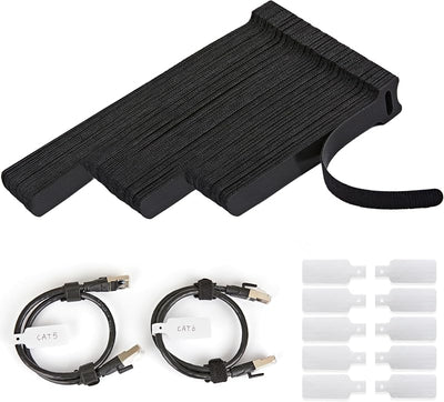 70 Bridas Reutilizables con Gancho y Bucle para Organizar Cables