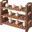 Soporte madera huevos 3 capas apilable encimera clasificador