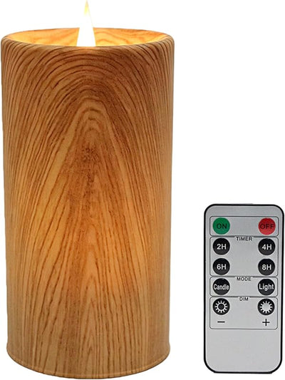 Vela LED sin llama con temporizador control remoto 3D realista