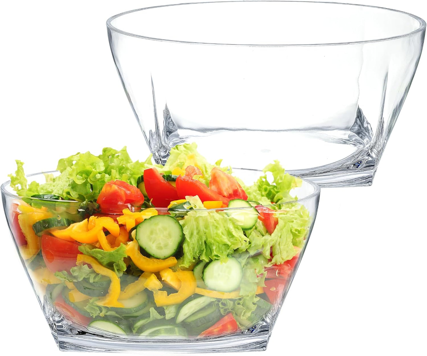 Set 2 Ensaladeras Plástico Acrílico para Mezclar