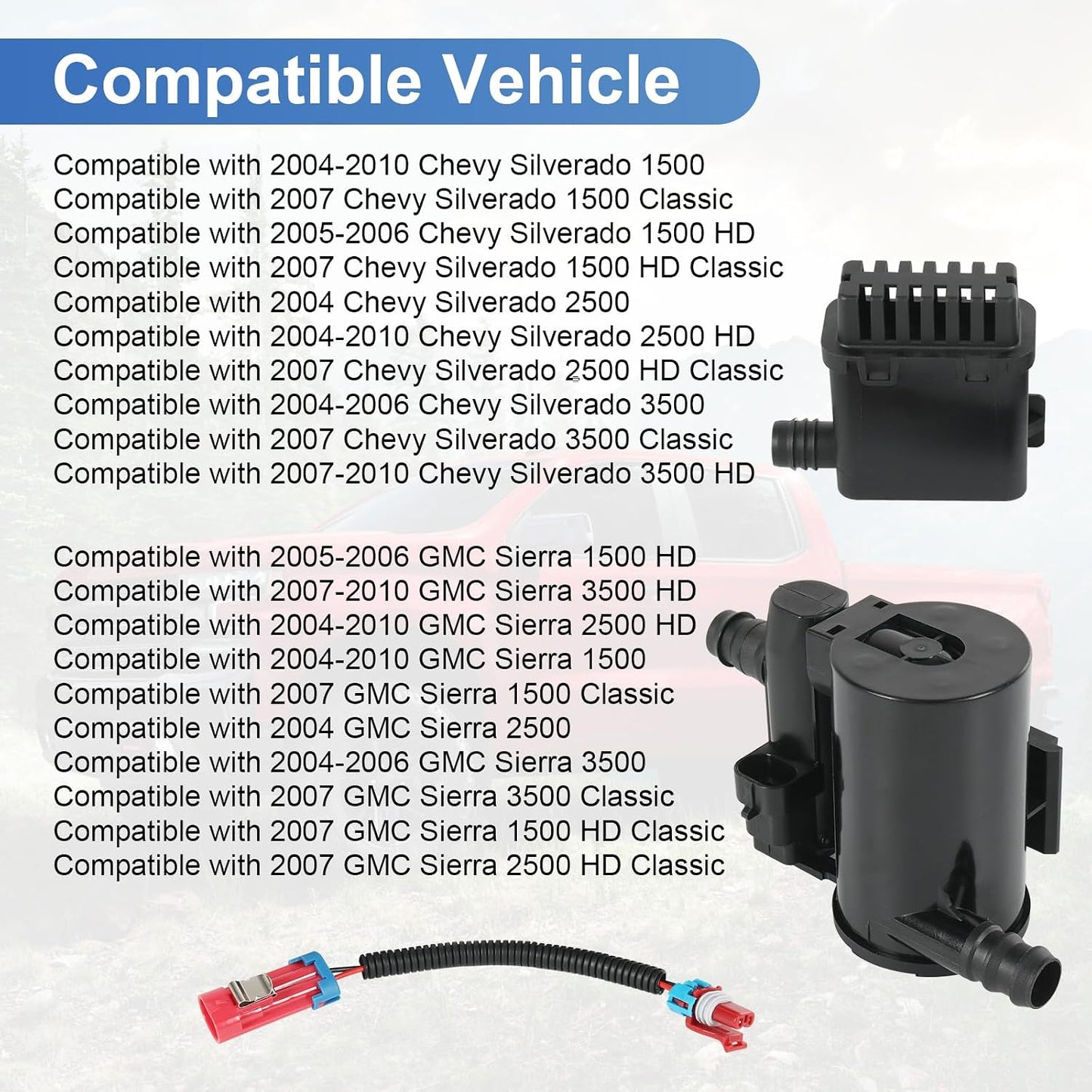 Válvula solenoide ventilación bote Chevy Silverado GMC 04-10