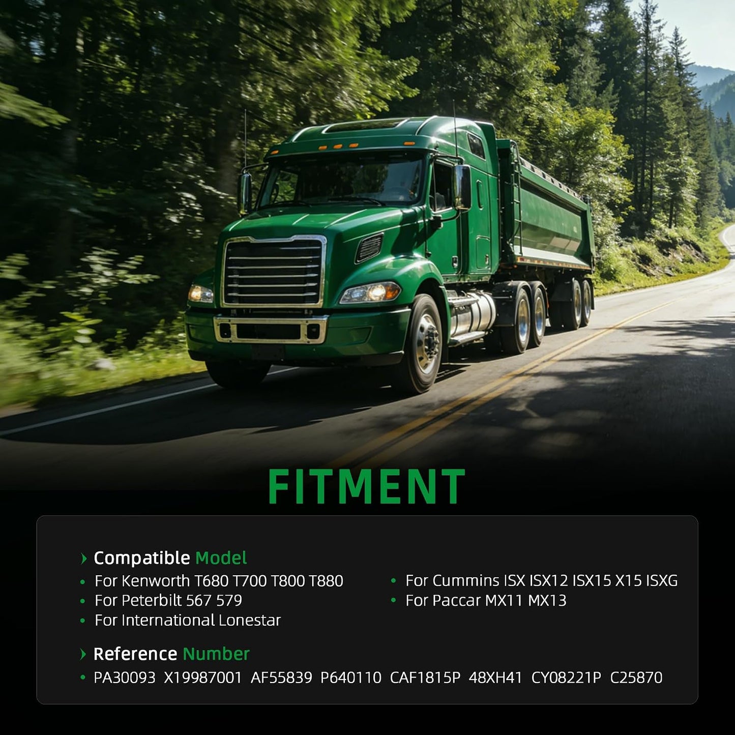 Set 4 filtros aire cabina Kenworth T680 T880 Paccar MX11