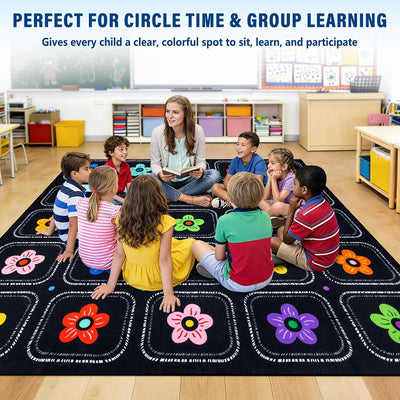Tapete aula niños 6x9ft 20 asientos antiderrap