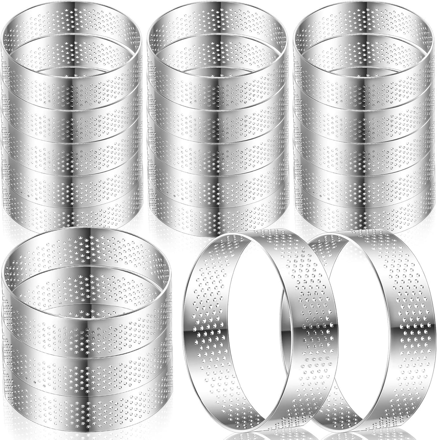 Anillos tarta acero inox antiadherente 3.15pulg
