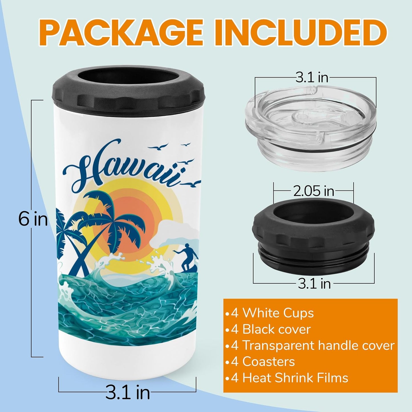 4 Pzas Vasos Acero Inox 16oz Doble Pared Antisalpicaduras
