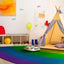 Alfombra arcoíris para aula niños 6ft cuarto círculo