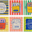 Paños de cocina suecos FYSUIMU para latas de sardina rayas coloridas 7x8 pulgadas