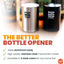 Abridor automático de tapas de botellas negra