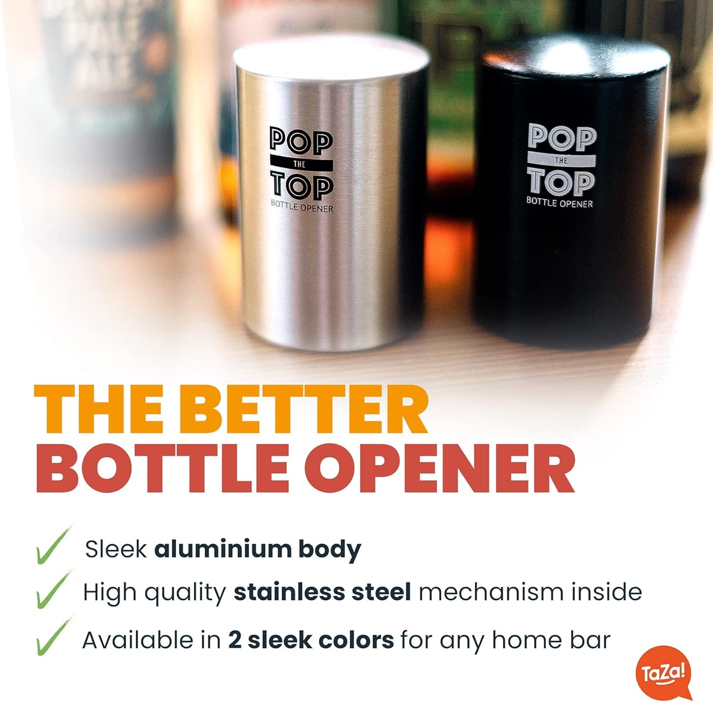 Abridor automático de tapas de botellas negra