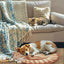 Alfombra gato tejida a mano 35x17pulg decoración