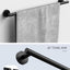 Set 6 accesorios baño negro mate acero inox