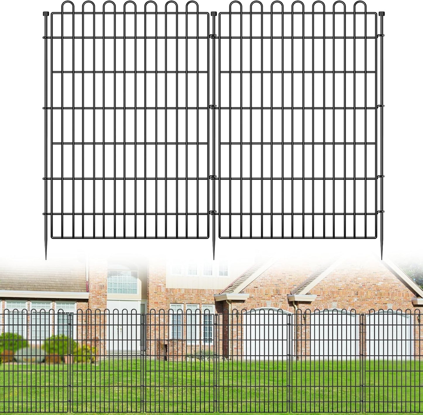 5 Paneles Valla Jardín 40pulg x 11.8ft Barrera Perros