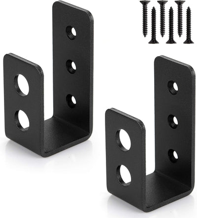 Soportes puerta 2x4 acero en U refuerzo seguridad