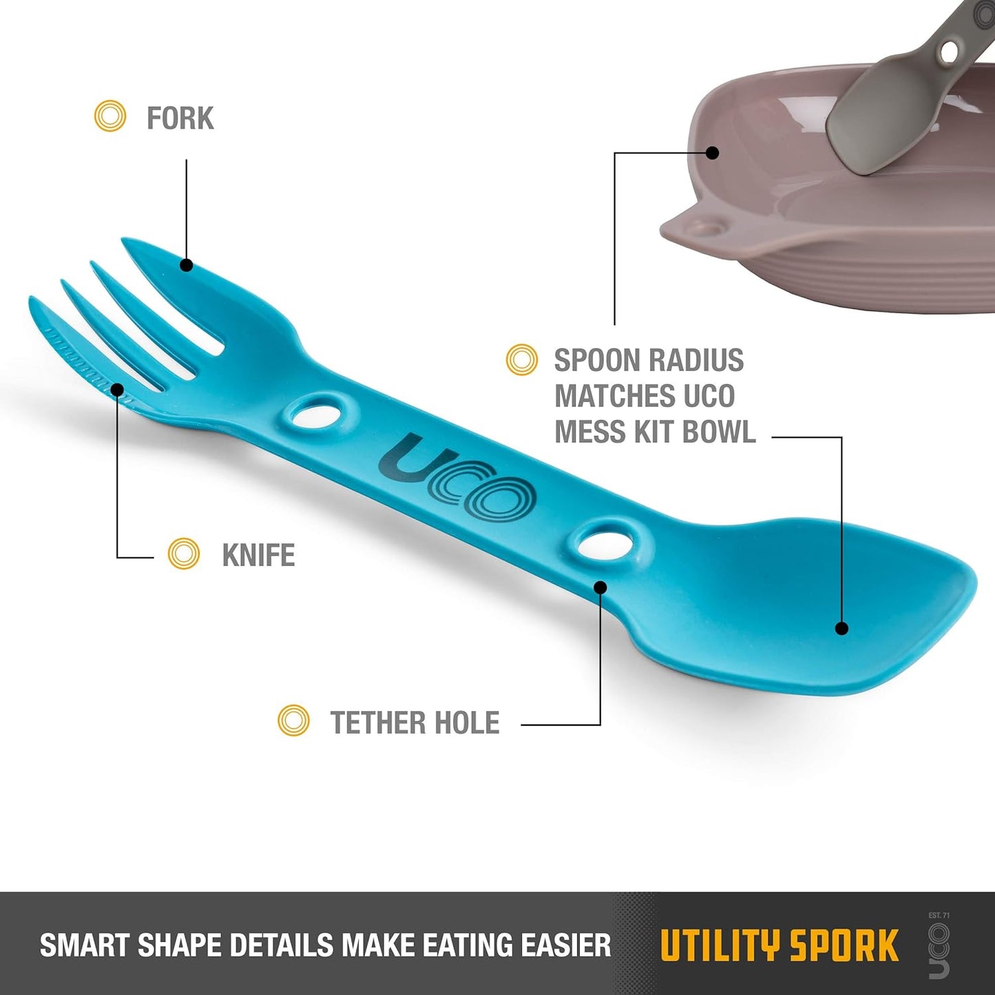 Spork 3en1 Cuchara-Tenedor-Cuchillo Camping