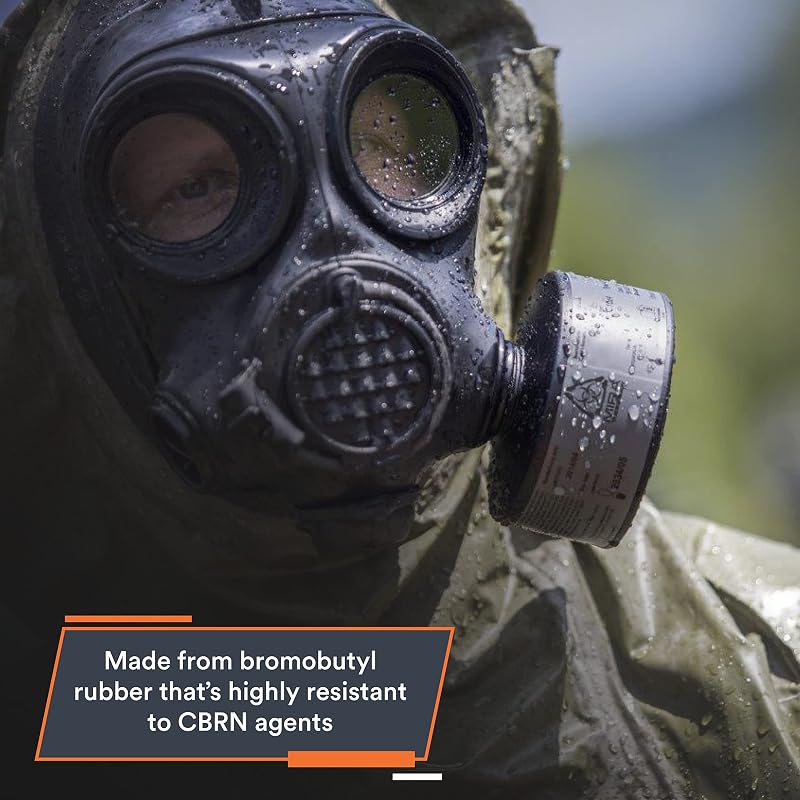 Máscara respiradora cara completa química CBRN CM-7M