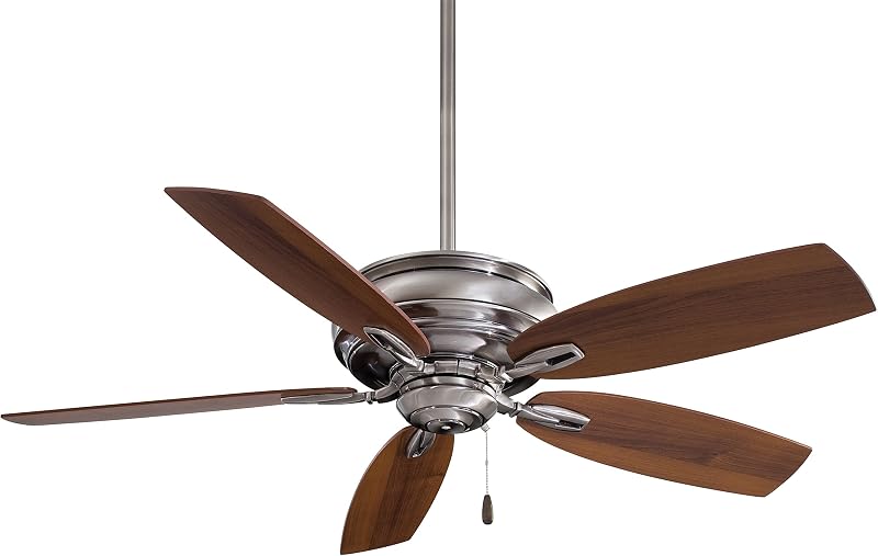 Soporte varilla ventilador techo 5 aspas madera peltre