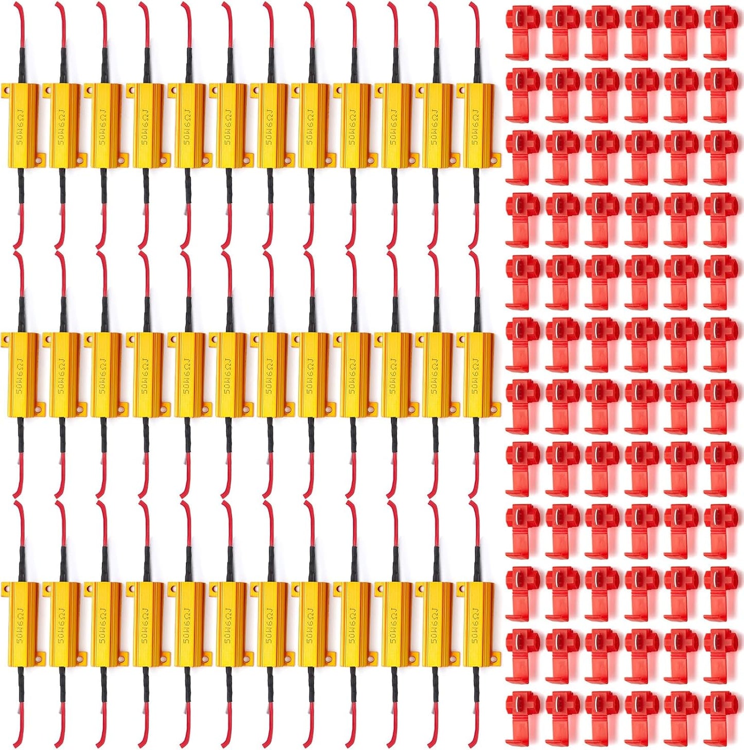 36 Resistencias 50W 6ohm Kit LED Reparación Flash Rápido