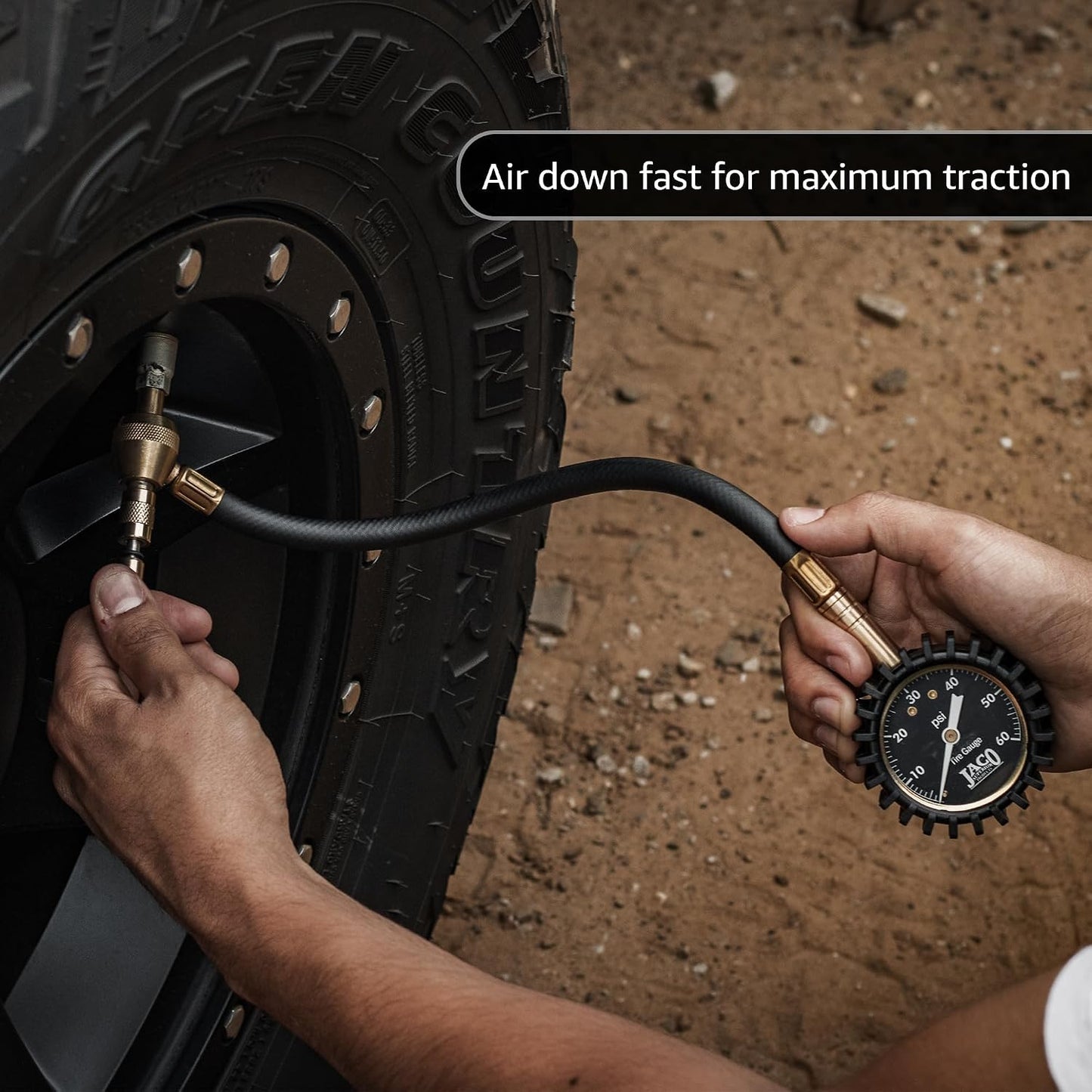 Desinflador neumáticos con medidor 0-60 PSI kit 4x4