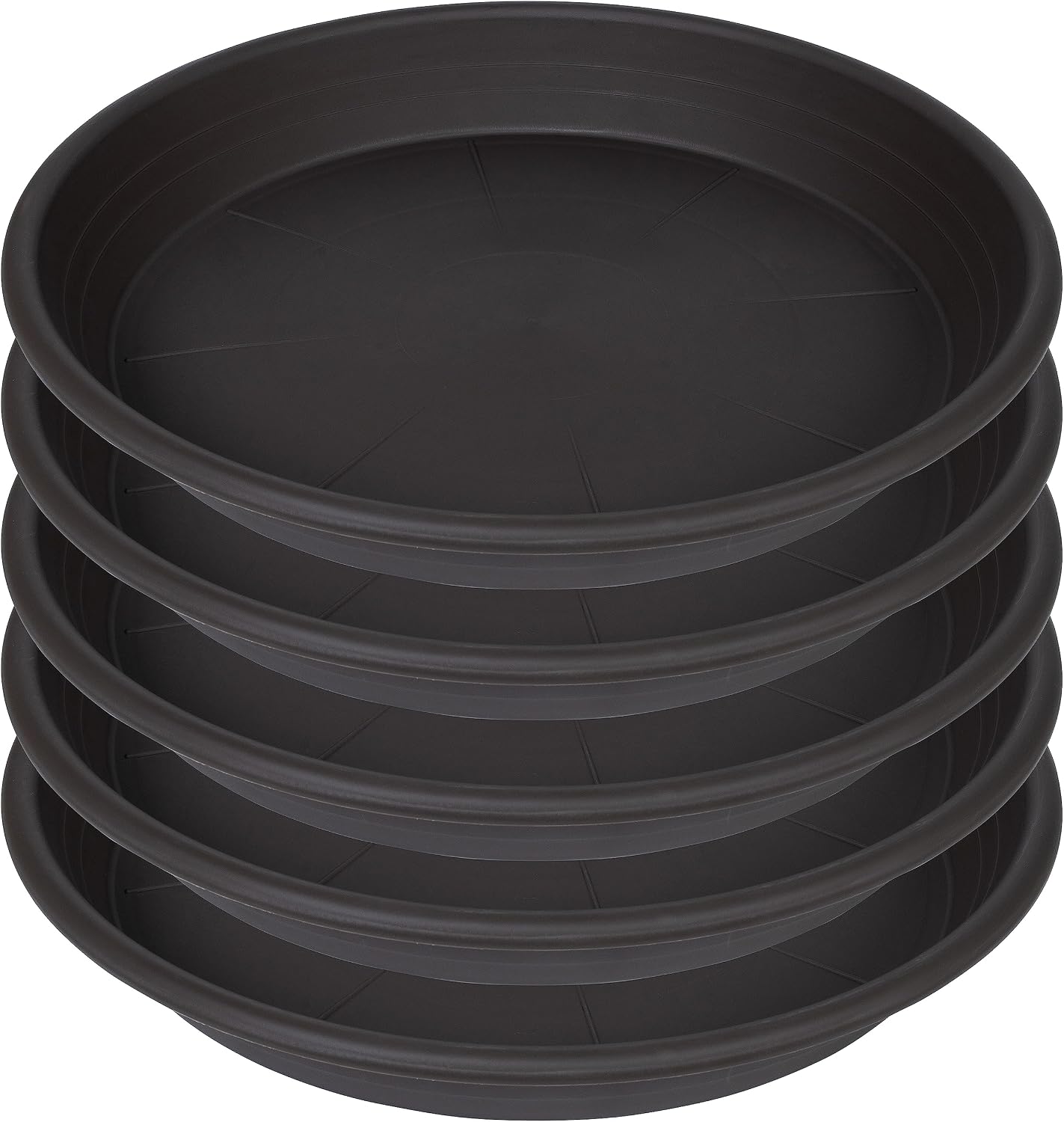 5 Pack Platillos Plástico 6-20pulg para Macetas Interiores