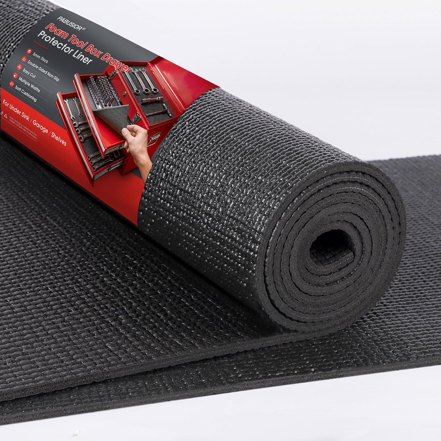 Forro estante espuma negra 12x16" antiderrap cocina