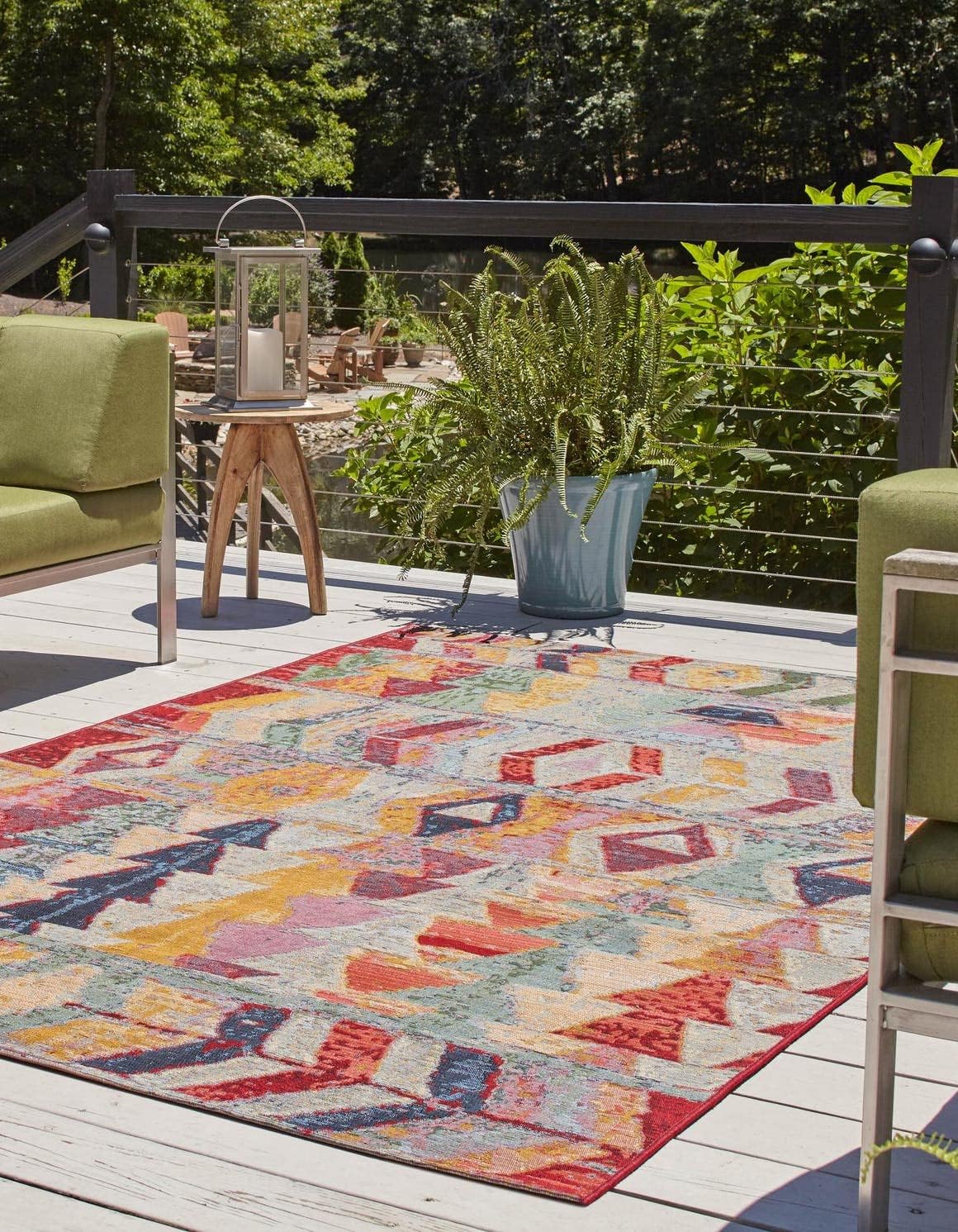Alfombra rectangular 4x6ft multicolor borgoña