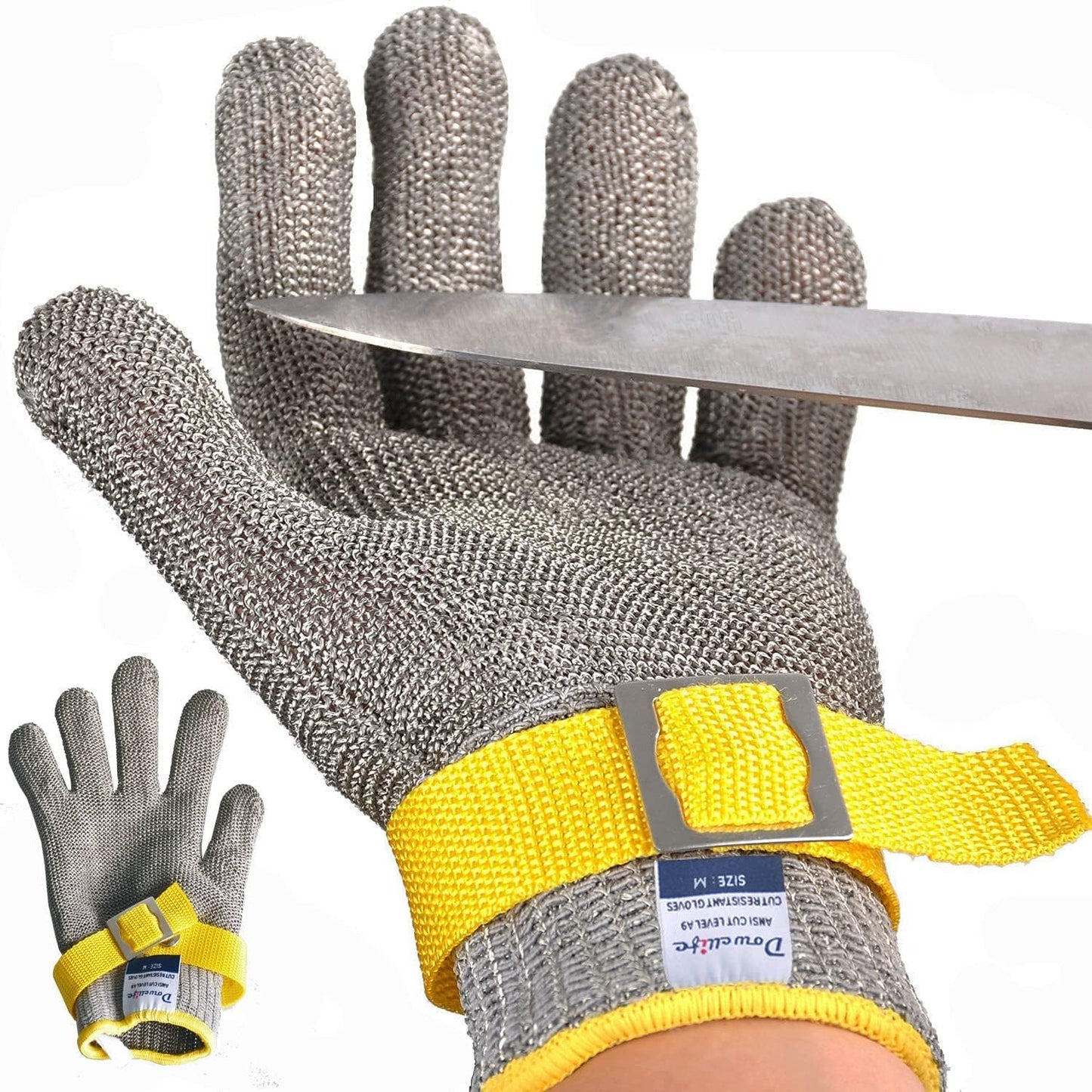 Guantes corto resistente gris pack 2