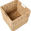 Cestas plegables jacinto hierro tela natural set 2