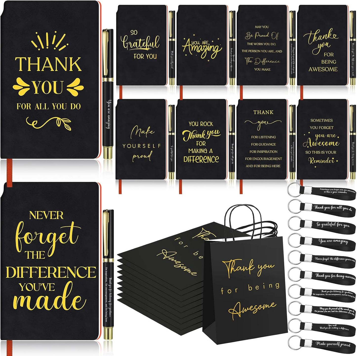 10 Set Regalos Navidad con Bolígrafo y Cuaderno