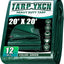 Lona verde UV resistente 0.472pulg impermeable 20pulg