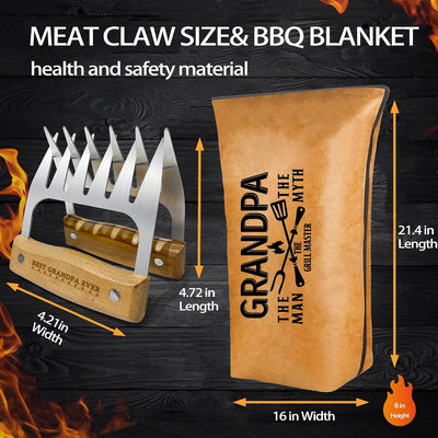 Manta barbacoa con garras para carne y bolsa de reposo