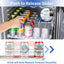 Dispensador latas soda 5 filas 25 latas empujador 12-16oz