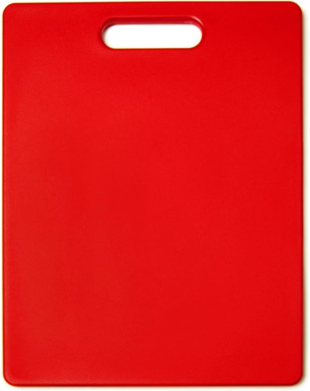 Tabla cortar antiderrap con agarre 11x14pulg roja