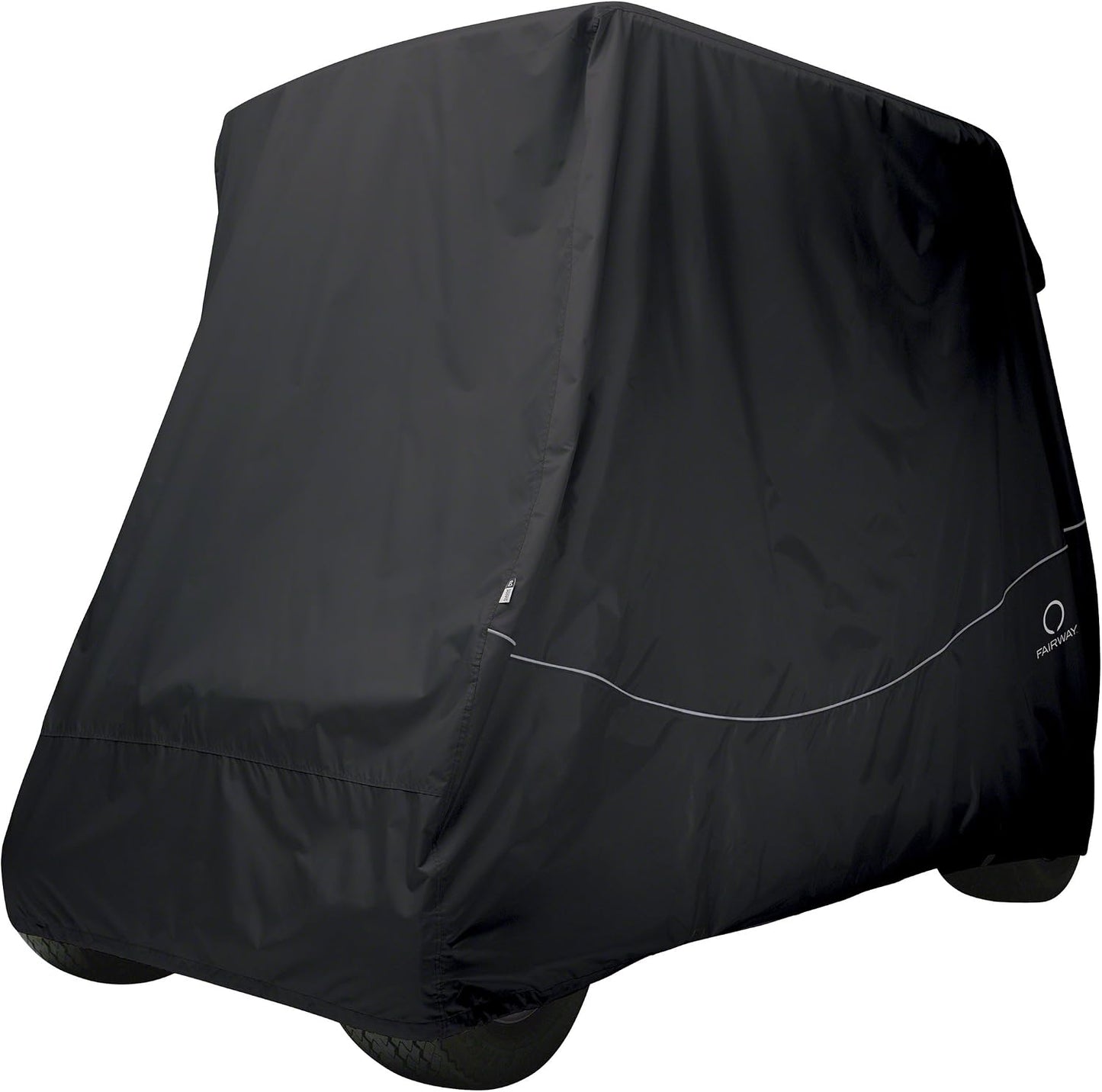 Cubierta ajuste rápido carrito golf techo largo negro