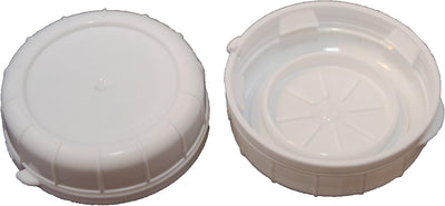 12 Tapas Repuesto Vidrio Plástico Blanco Reutiliz.