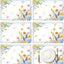 Manteles individuales de plástico con hortensias 11 x 16 pulgadas