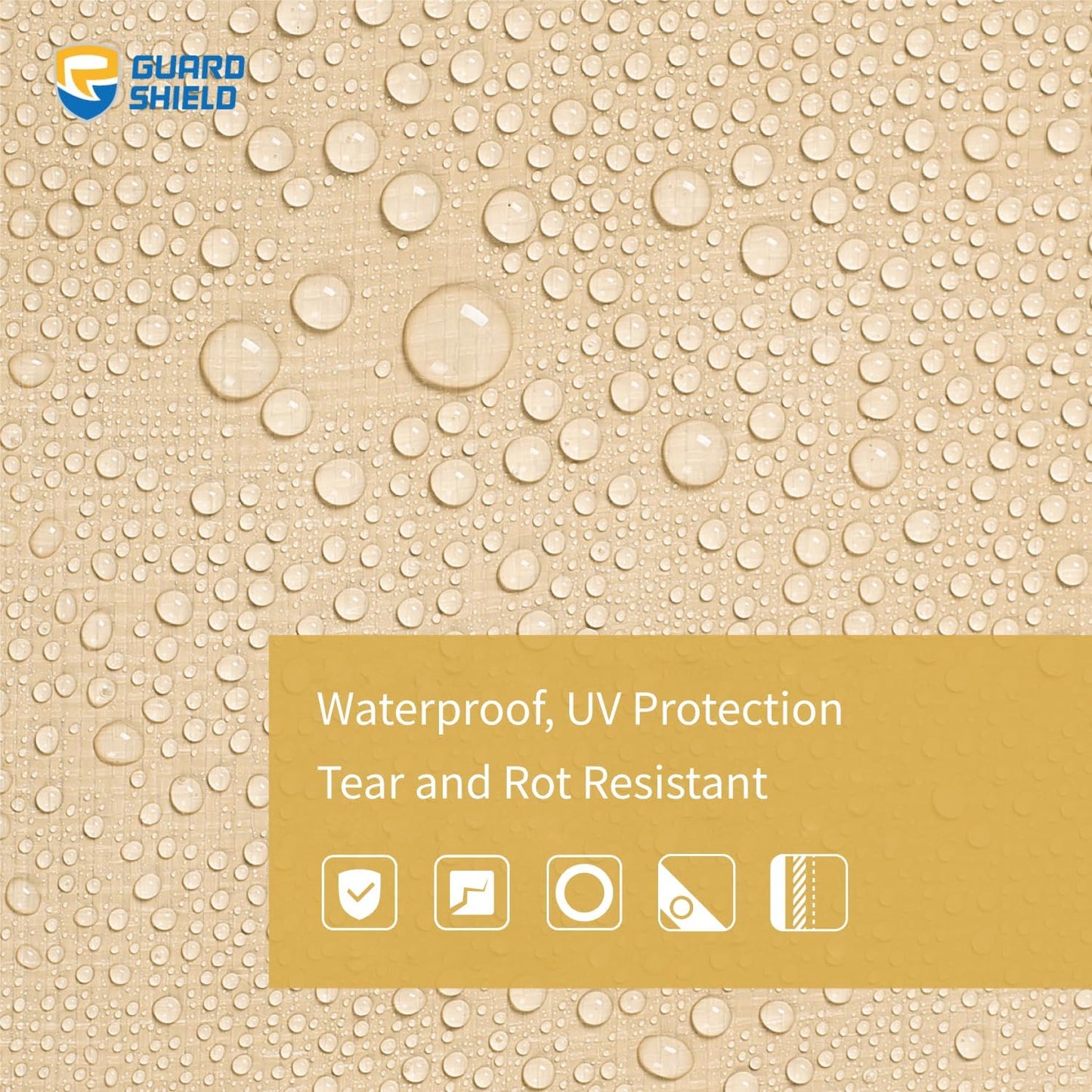 Lona impermeable polietileno 6x8ft 10mil beige